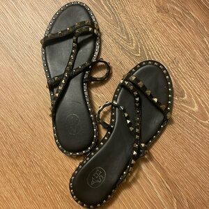 ASH gold studded sandals!